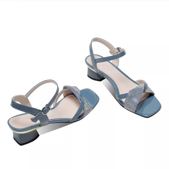 2026 New Summer Genuine Leather Flat Shoes with Single Ankle Strap