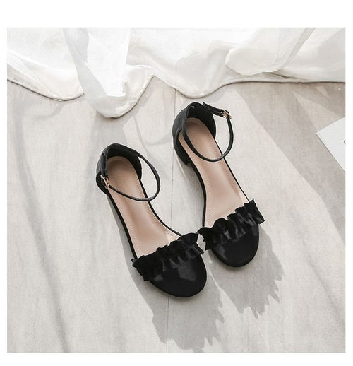 2026 New Summer Fashionable Mid-Heel Women's Shoes with an Ethereal Style