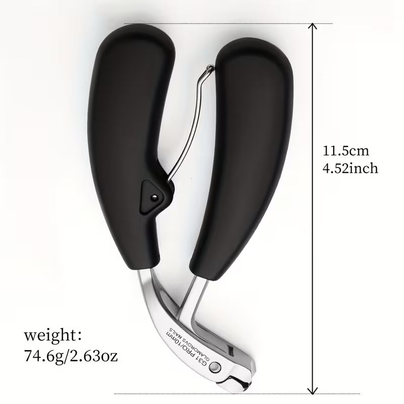 1pc G31 Premium Nail Clippers, Modern Design with Stainless Steel Blade, Concave Edge & Wide Opening for Thick Nails