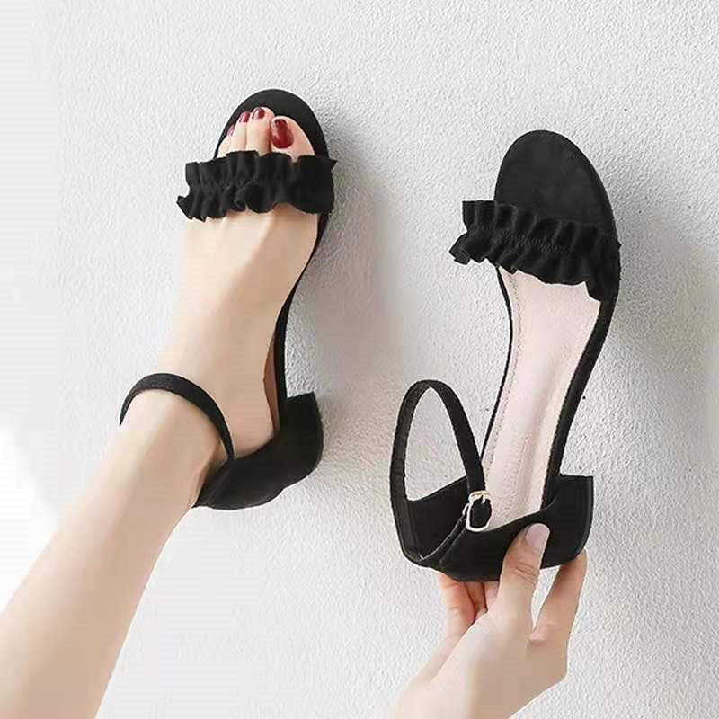 2026 New Summer Fashionable Mid-Heel Women's Shoes with an Ethereal Style
